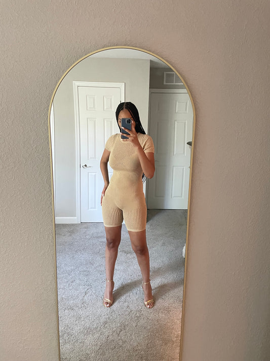 Easton Romper (Nude)