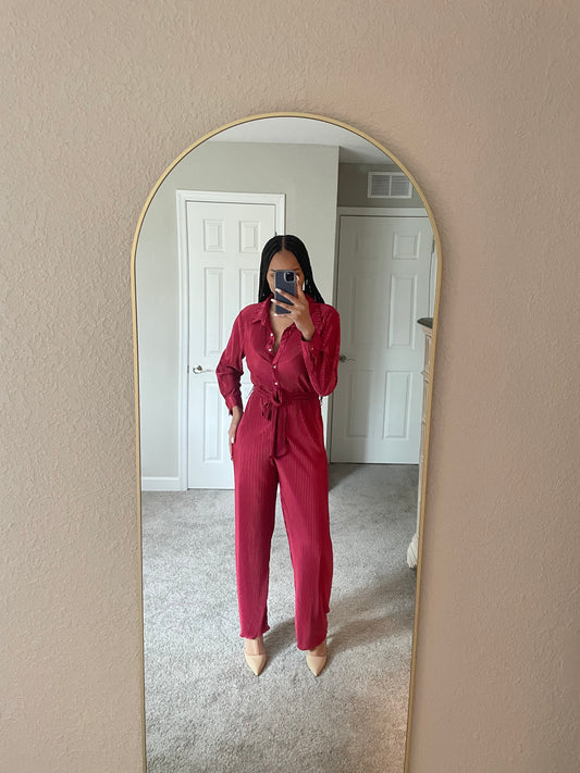 Too Fancy Jumpsuit (Red)